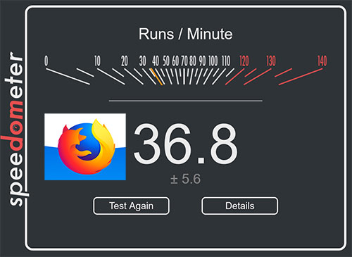 Firefox Quantum Browser result