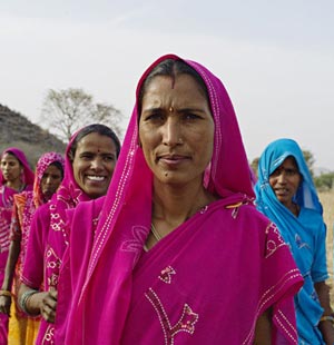 Women who received gender equity training in Rajasthan